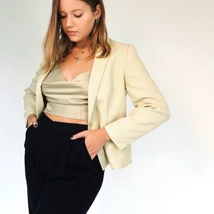 Cropped Yellow Blazer